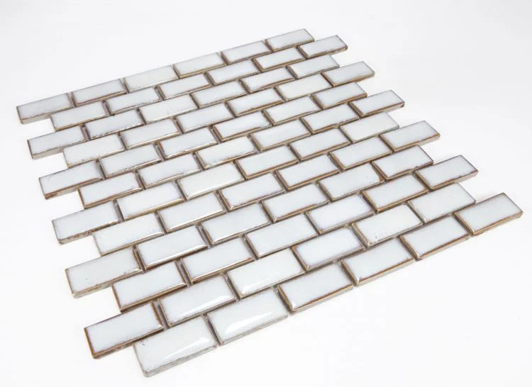Hulu Fancy White 1x3 Brick Porcelain Mosaic