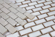 Hulu Fancy White 1x3 Brick Porcelain Mosaic