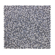 Hulu Gradient Grey 1x1 Penny Round Glossy Porcelain Mosaic