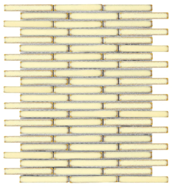 Hulu Ivory 11x12 Spike Porcelain Mosaic