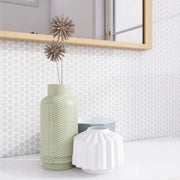 Hulu Light Grey 1x1 Penny Round Matte Porcelain Mosaic