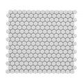 Hulu Light Grey 1x1 Penny Round Matte Porcelain Mosaic