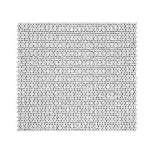 Hulu Light Grey 1x1 Penny Round Matte Porcelain Mosaic
