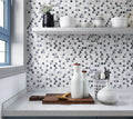 Hulu Mixed Grey 1x1 Penny Round Glossy Porcelain Mosaic