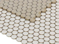 Hulu Natural Grey 1x1 Penny Round Glossy Porcelain Mosaic