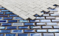 Hulu Royal Blue 1x2 Brick Porcelain Mosaic