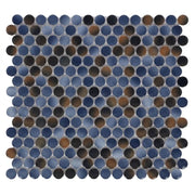 Hulu Shadow 1x1 Penny Round Porcelain Mosaic