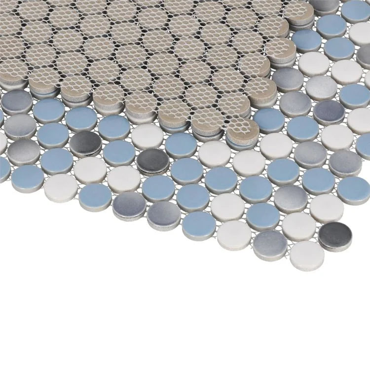 Hulu Sky Penny Round Porcelain Mosaic