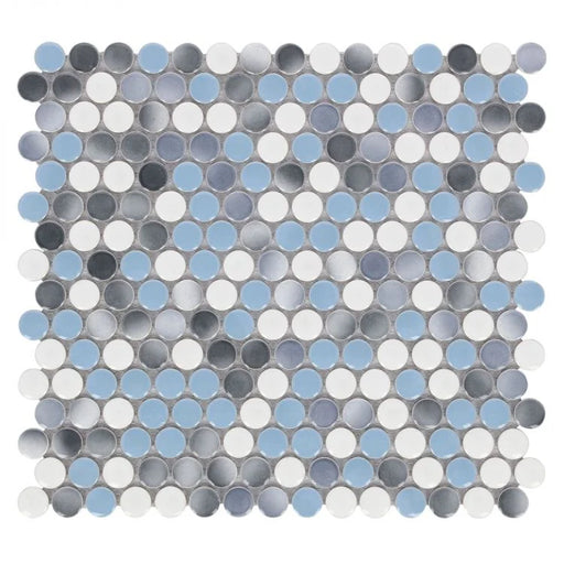 Hulu Sky Penny Round Porcelain Mosaic