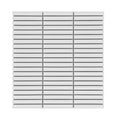 Hulu Snow 1x2 Band Matte Porcelain Mosaic