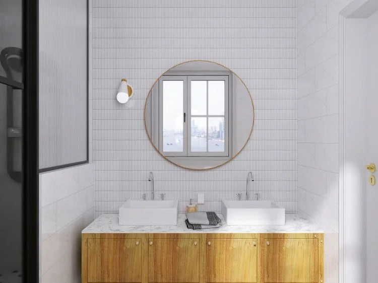 Hulu Snow 1x2 Band Matte Porcelain Mosaic