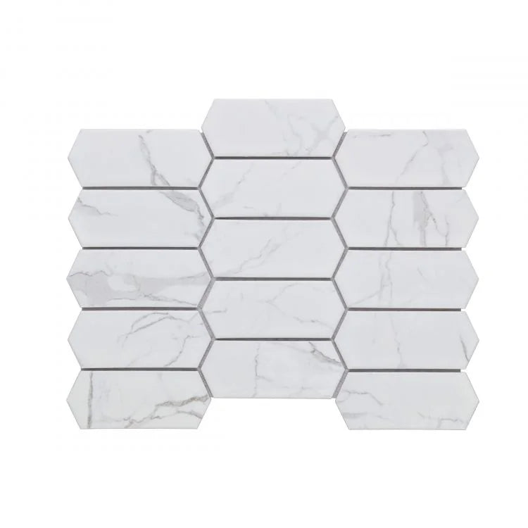 Hulu Statuario 2x? Picket Matte Mosaic