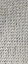 Hulu Statuario Penny Round Matte Marble Mosaic