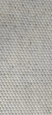 Hulu Statuario Penny Round Matte Marble Mosaic