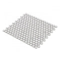 Hulu Statuario Penny Round Matte Marble Mosaic