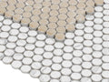 Hulu Statuario Penny Round Matte Marble Mosaic