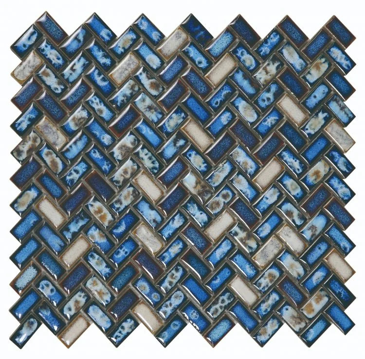 Hulu Tango Sapphire 11.25x12.75 Porcelain Mosaic