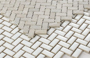 Hulu Tango White 11.25x12.75 Porcelain Mosaic