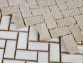 Hulu Tango White Large 9.5x11 Porcelain Mosaic
