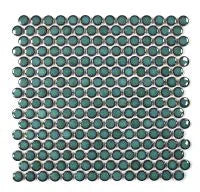 Hulu Turquoise Penny Round Porcelain Mosaic