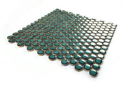 Hulu Turquoise Penny Round Porcelain Mosaic