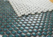 Hulu Turquoise Penny Round Porcelain Mosaic