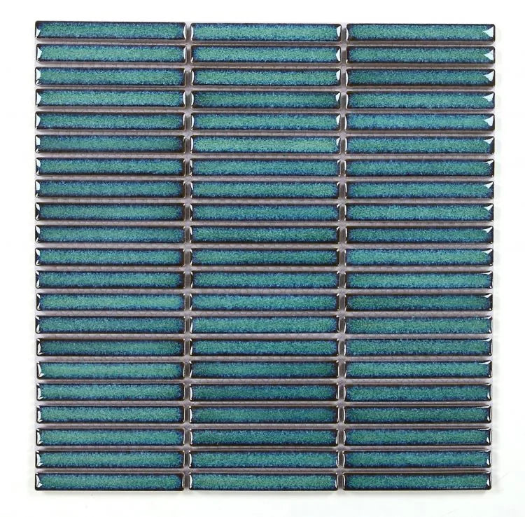 Hulu Turquoise 1x2 Band Porcelain Mosaic