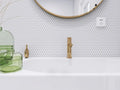 Hulu White Penny Round Matte Porcelain Mosaic
