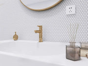 Hulu White Penny Round Matte Porcelain Mosaic