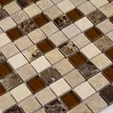 Ibiza Blend 1x1 Misc. 0.31 Inch Glass Stone Blend Mosaic Tile
