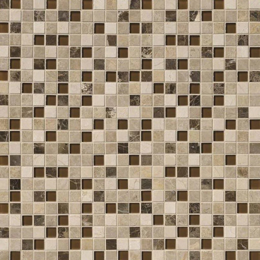Ibiza Blend 1x1 Misc. 0.31 Inch Glass Stone Blend Mosaic Tile