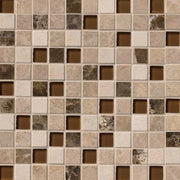 Ibiza Blend 1x1 Misc. 0.31 Inch Glass Stone Blend Mosaic Tile