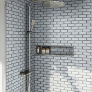 Ice Bevel Subway 2x6 Glossy Glass Mosaic Tile