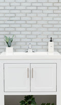 Ice Bevel Subway 2x6 Glossy Glass Mosaic Tile