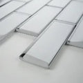 Ice Bevel Subway 2x6 Glossy Glass Mosaic Tile