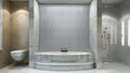 Ice Bevel Subway 2x6 Glossy Glass Mosaic Tile
