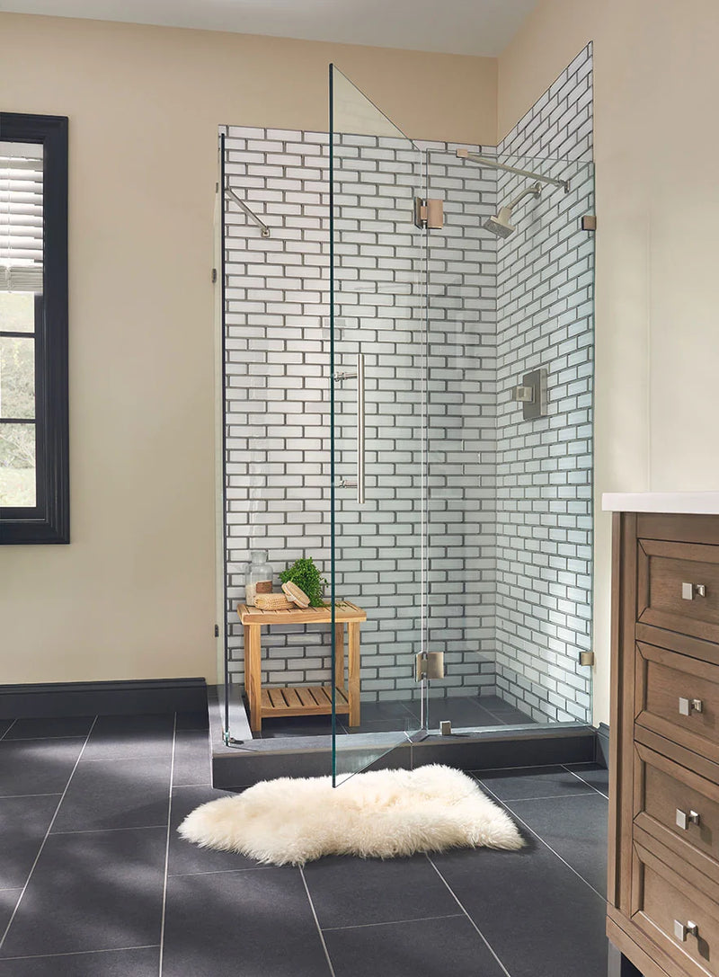Ice Bevel Subway 2x6 Glossy Glass Mosaic Tile