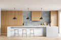 Ice Beveled 3" Hexagon Glass Mosaic Tile