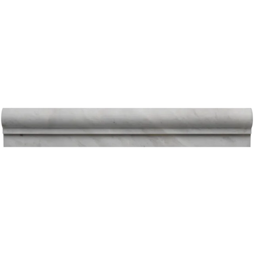 Iceberg White 12x2 Honed Chair Rail Marble Trim