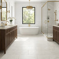 Iceberg White 12x24 Brushed Marble Tile — Primary Bath floor