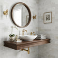 Iceberg White 3x12 Brushed Marble Tile — Bathroom wall