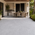 Icelandic Blue Sky 12x12 Sandblasted Marble Paver — Backyard patio