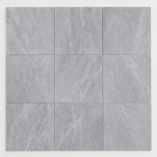 Icelandic Blue Sky 12x12 Sandblasted Marble Paver close-up
