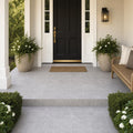 Icelandic Blue Sky 12x12 Sandblasted Marble Paver — Front Yard front porch