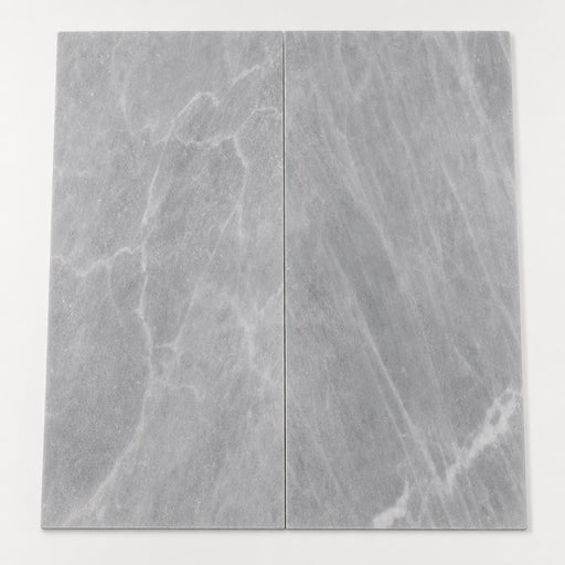 Icelandic Blue Sky 12x24 Sandblasted & Brushed Marble Paver close-up