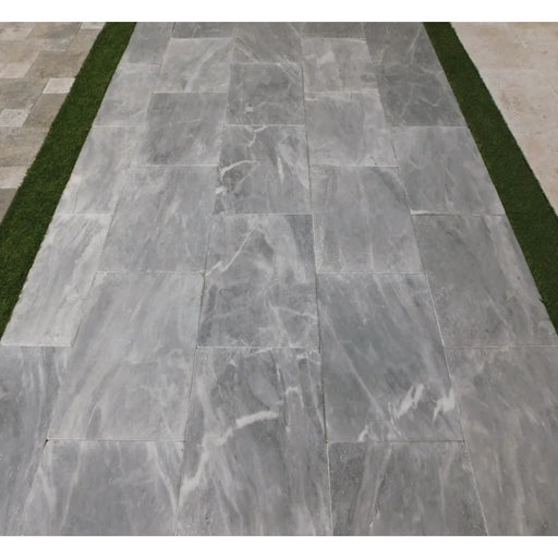 Icelandic Blue Sky Versailles Pattern Sandblasted & Brushed Marble Paver