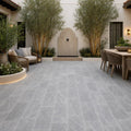 Icelandic Blue Sky 12x24x2 Sandblasted Marble Paver — Courtyard paving