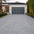 Icelandic Blue Sky 12x24x2 Sandblasted Marble Paver — Front Yard driveway