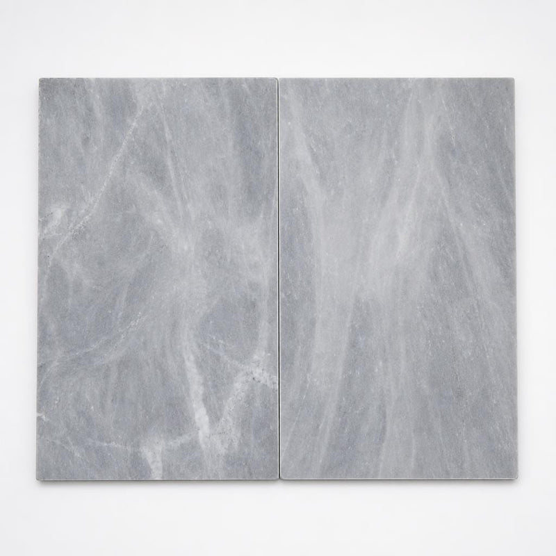 Icelandic Blue Sky 16x24 Sandblasted & Brushed Marble Paver close-up
