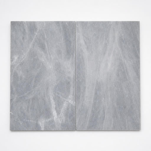 Icelandic Blue Sky 16x24 Sandblasted & Brushed Marble Paver close-up